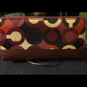 Coach Multi Color Zippers Wallet